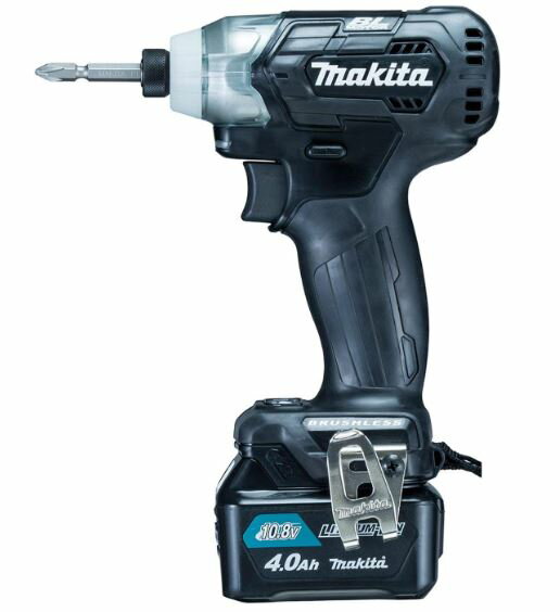 makita マキタ 10.8Vブラシレスインパクト 4.0Ah 黒 TD111DSMXB ＜付属品＞バッテリBL1040B×2本 充電器DC10SA ケース付 プラスビット2-65 フック