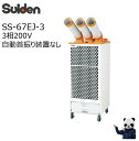 【エントリーでポイント10倍(5/1〜5/31)】スイデン スポットエアコン 業務用 冷風3口 自動首振り装置なし SS-67EJ-3 3相200V