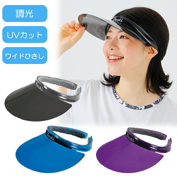 サンバイザー UVカット 調光バイザー ワイドひさし サンバイザーUVカット 付け替えパイル テニス ゴルフ ミネムラ