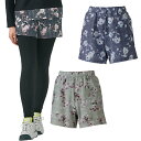 【スターティーショートパンツ】 フローラルチェック柄 ズボン レディース テニスウェア ゴルフ スポーツウェア UVカット ポケット付き M L LL ミネムラ...