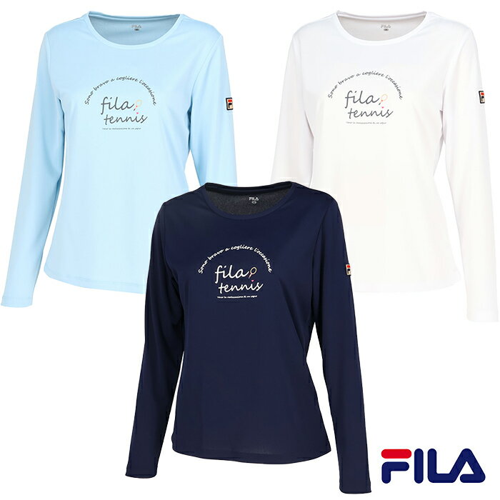 グラフィック 長袖Tシャツ フィラ FILA レインボーボーダー M L XL レディース テニス スポーツ 2024春夏 2024SS