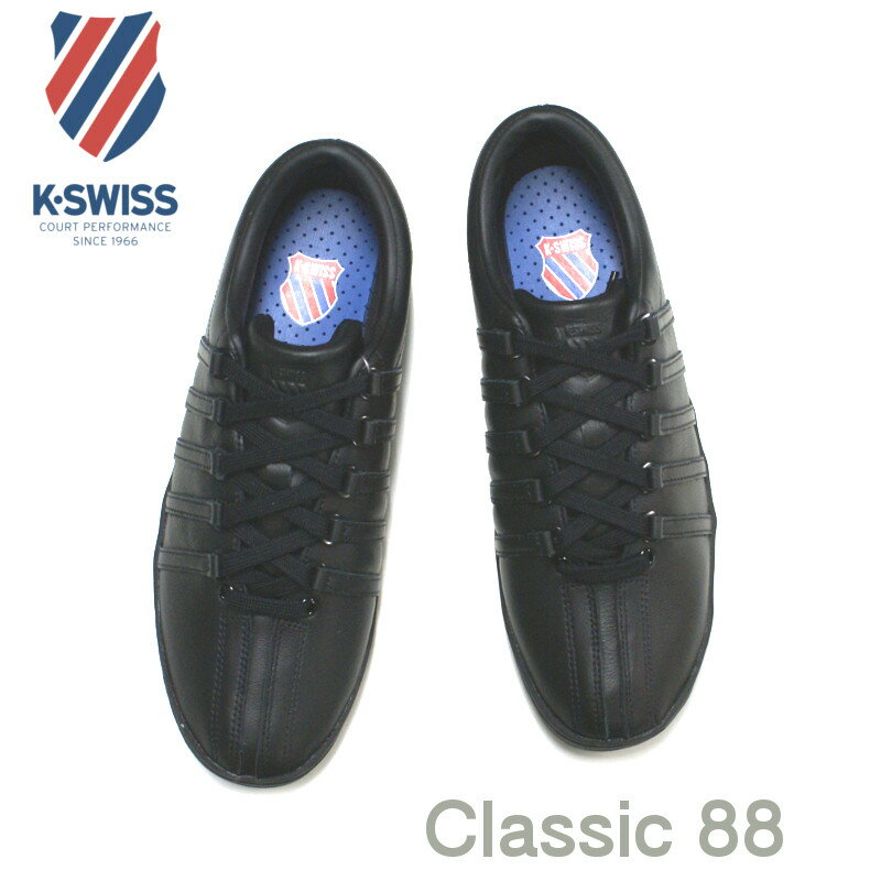 ケースイス スニーカー メンズ ケースイス K-SWISS CLASSIC88 クラシック88 メンズ スニーカー ブラック/ブラック
