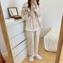 レディース パジャマ セットアップ 上下セット 花柄 レース フラワープリント 寝巻 部屋着 ルームウェア ナイトウェア ガーリー キュート ラブリー おしゃれ...