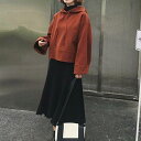 レディース セット セットアップ 2点セット 上下 セパレート セパレイト トップス パーカー ゆったり 長そで 長袖 フード付き フード ドロップショルダー スカート ロングスカート 膝下 シンプル カジュアル 大人カジュアル きれいめ キレイめ