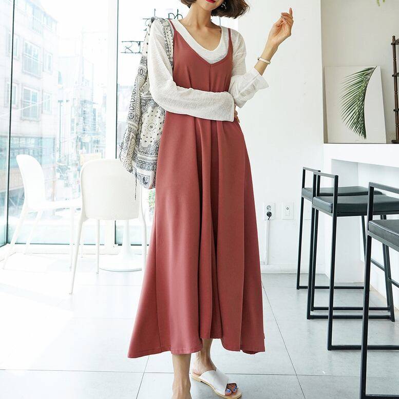 2color レディース キャミソールマキシ丈ワンピース ワンピース ドレス dress ロング マキシ丈 袖なし ノースリーブ Vネック フレア エレガント 大人可愛い きれいめ ナチュラル 華やか 上品 レトロ キュート ガーリー 黒 ブラック