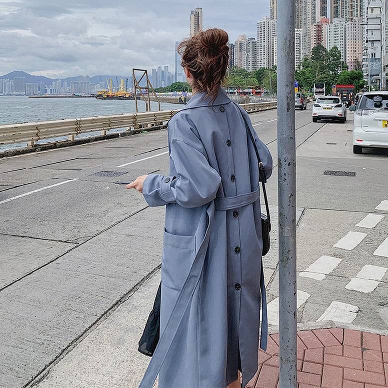 レディース ロングトレンチコート バックコンシャス キャンディスリーブ スプリングコート ライトアウター ロングコート チェスターコート トレンチコート ベルト バックスリット バックシャン 大人可愛い きれいめ 上品 かっこいい 大人女子 こなれ感