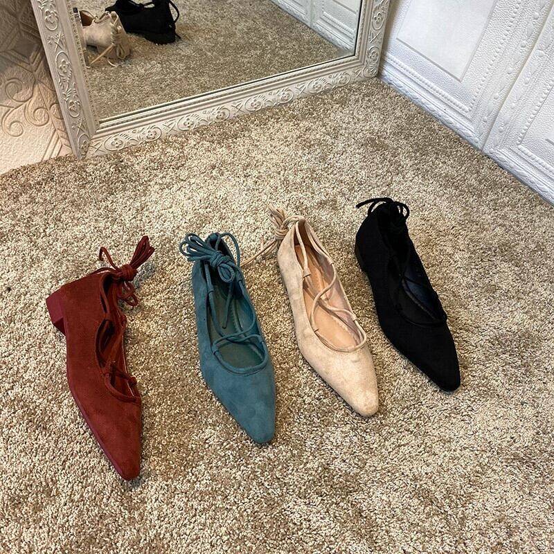 4color レディース シューズ パンプス レースアップパンプス レースアップバレリーナ 靴 ぺたんこ グラディエーター レースアップ編み ベージュ ブラック ブルー ブラウン おしゃれ オシャレ お洒落 春夏 春 夏 秋冬 秋 冬 ママ ママコーデ