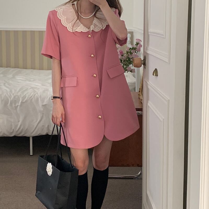 レディース ワンピース ピンク 大人可愛い きれいめ 大人 上品 おしゃれ レトロ マニッシュ キュート ガーリー ルーズ エレガント フォーマル 春 夏 秋 冬 二次会 オフィス 通勤 通学 デート お出かけ パーティー イベント 女子会 休日