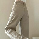 2color レディース ボトムス パンツ ベージュ ブラック あったか 暖かい ドロップショルダー ラフ ルーズ 大人カジュアル カジュアル 大人ガーリー ガーリー オフホワイト キャメル グレー おしゃれ お洒落 春夏 春 秋冬 秋 冬 ママ