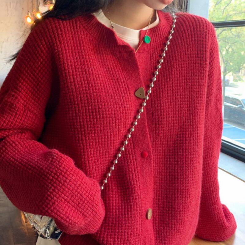 4color レディースカーディガン ボタン カラフル あったか 暖かい ドロップショルダー ラフ ルーズ 大人カジュアル カジュアル 大人ガーリー ガーリー オフホワイト キャメル グレー おしゃれ お洒落 春夏 春 秋冬 秋 冬 ママ ママコーデ