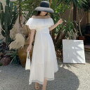 レディース ドレス ワンピースドレス ロングワンピース フレアスカート マキシ丈 ミモレ丈 オフショルダー ティアードフリル フリル パフスリーブ シースルー シアー レース レース切り替え 肌魅せ 背中魅せ 透け感 無地 シンプル 大人フェミニン