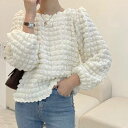 3color レディース トップス 長袖 袖アリ ボリューム袖 通勤 リゾート 大人可愛い 体系カバー オフィスカジュアル きれいめ 上品 レトロ エレガント きちんと感 ガーリー モード系 入学式 入園式 卒業式 卒園式 謝恩会 披露宴 ビジネス