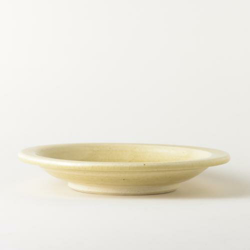 瀬戸本業窯 黄瀬戸 石皿 7寸 矢車(民藝・瀬戸焼)の紹介画像2