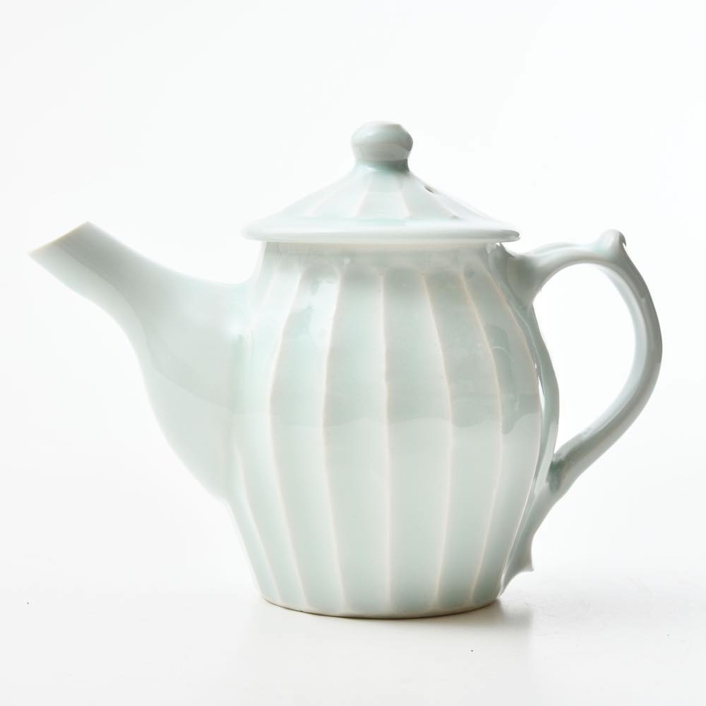 艸茅窯　しのぎティーポット