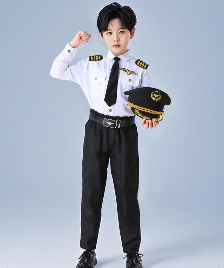 ハロウィン コスプレ 子供 男の子 パイロット シャツ 制服 衣装 キッズ 飛行士 仮装 飛行機 フォーマル コスチューム 長袖 帽子