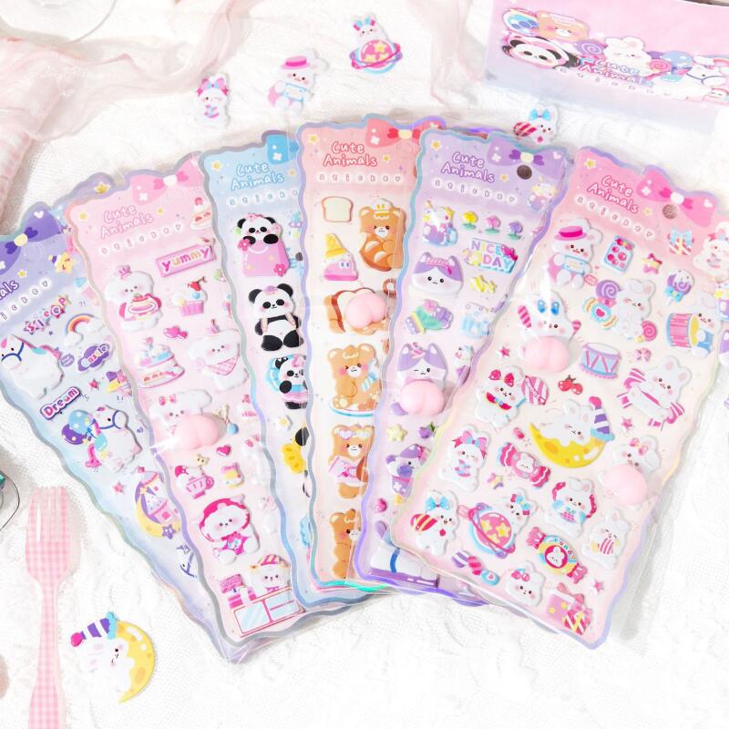 Rakuten - おしりシール もちもちおしりシールマシュマロシール おしりもっちり シールおしりぷにぷにシール2点セット4点セットお得 かわいい マシュマロ ふわふわ もっちりスクイーズ ステッカー シール帳 デコレーション プレゼント 贈り物ぷくぷく キャラクター 3D