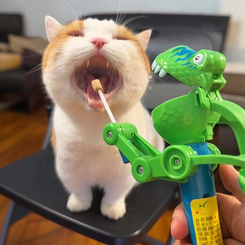 2セットでお得犬猫ちゃんとあそび恐竜の形 ロリポップキャンディー収納 緑 楽しい ギフトロリポップ おもちゃ ロボットホルダー 犬猫ちゃんとあそび猫 知育玩具