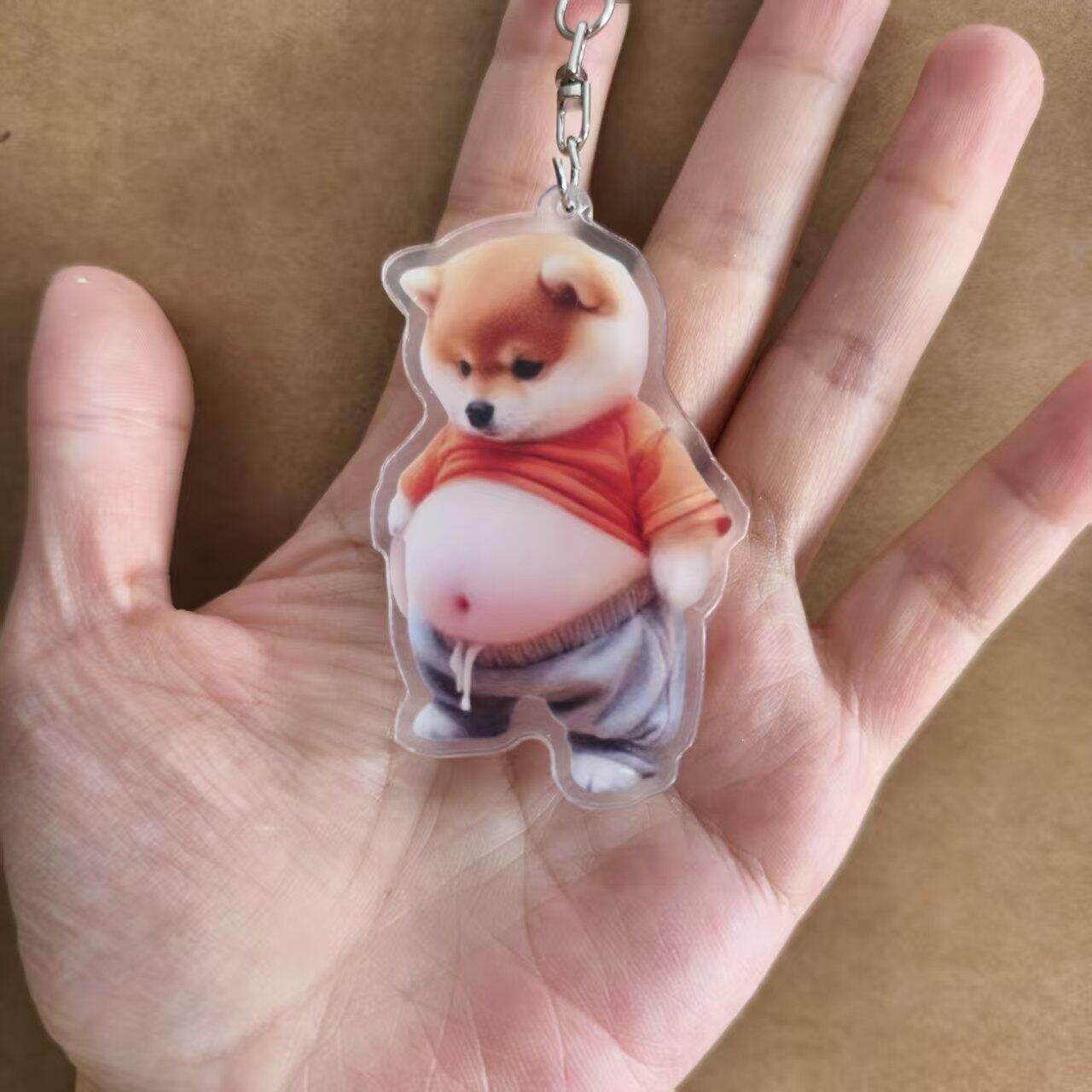 柴犬 お腹 シール 3D 柔らかいお腹 ぷにぷにシール かわいい スクイーズ ステッカー ストレス解消 携帯電話 冷蔵庫デコレーション 手帳用 日記帳用 车用 手芸用品 (キーホルダー 大人気 mingming0626-10001231 Mingming百貨店 楽天市場店 サンプル画像3
