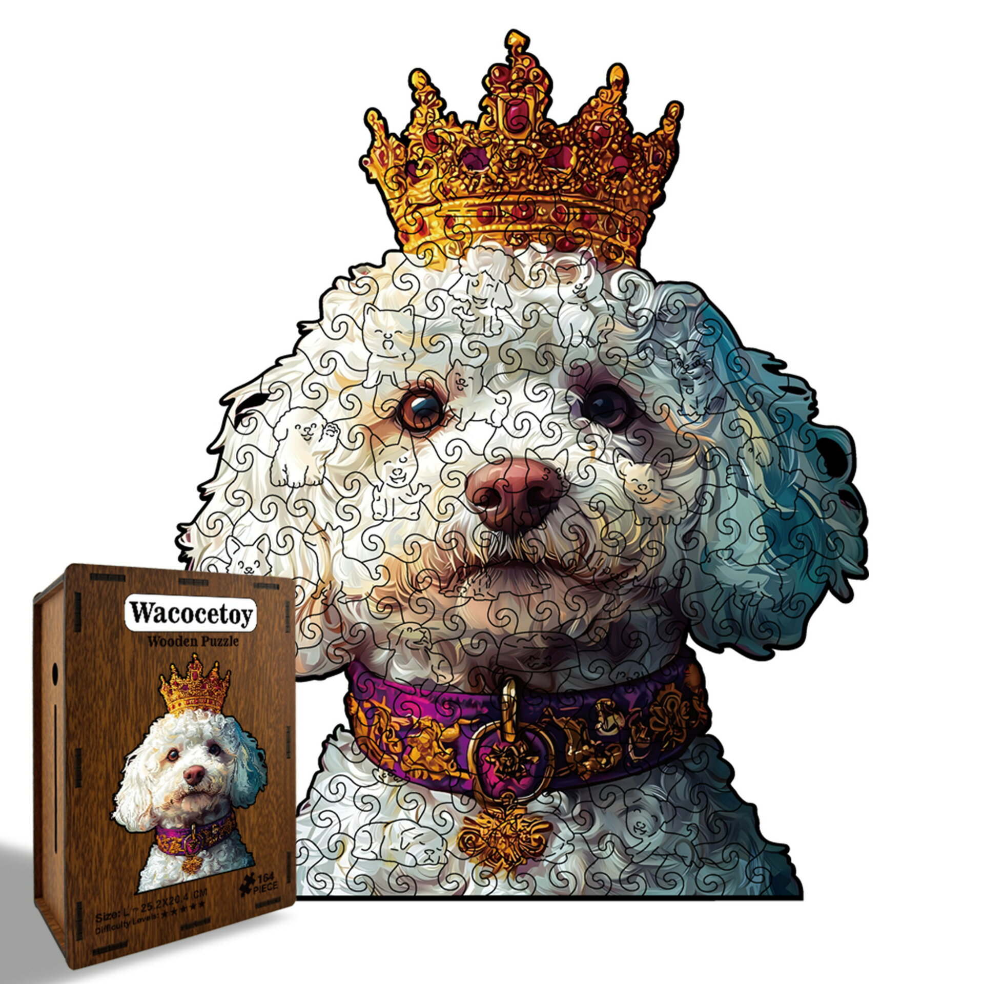 Rakuten - 犬型パズル木製犬ジグソーパズルおもちゃ不規則な形のジグソーパズル貯金箱ギフト装飾絵画 ジグソーパズル ユニークな犬の形 初心者向け 木製の犬型パズル かわいい 壁に掛けられます リビングルームの装飾 手を動かす力を鍛える 飾り犬の形 初心者向け 簡単 木製の犬猫