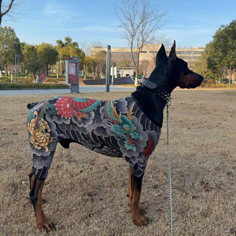 Rakuten - 遊び心のあるユニークなスタイル 面白いペット用コスチュームシャツ 犬用パジャマ 自宅 アパート 農家 散歩 旅行 休暇トプリントと4本足を着ぐるみ*1 屋内と屋外に最適