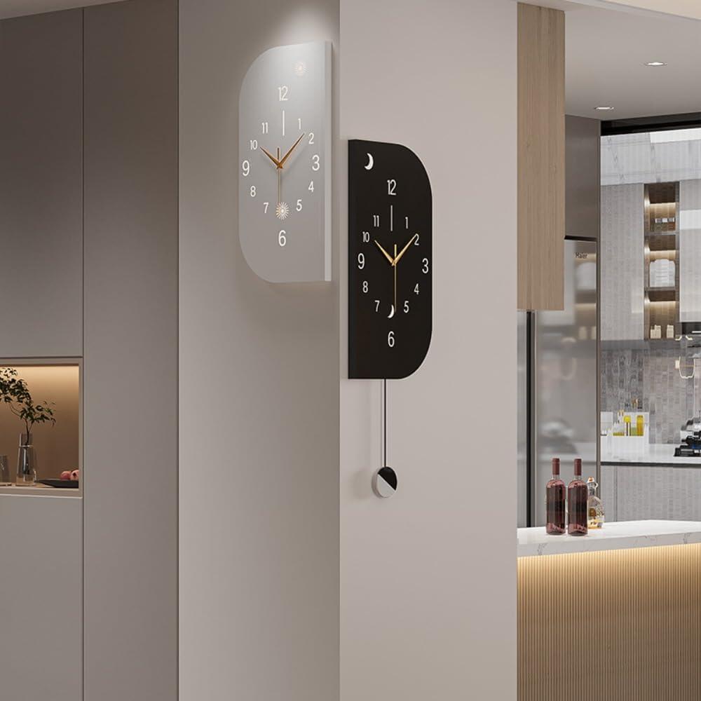 Rakuten - 壁掛け時計 コーナー両面 静音 掃秒 クロック 鉄藝 オシャレ 角 置かずに掛けるだけ リビング 寝室 オフィス 用