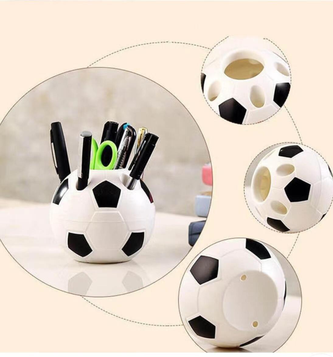 Rakuten - ペン立て 筆 はさみ スマホ 文具 小物収納 卓上収納 ペンスタンド サッカー 型