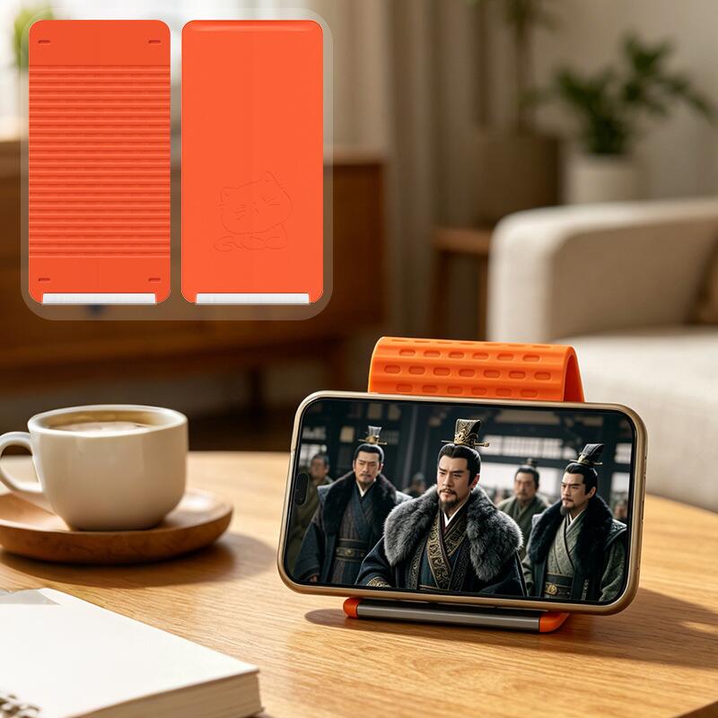 樂天商城 - アルミ製スマホスタンド 折りたたみ式 角度調整可能 滑り止め 携帯電話 タブレット兼用 飛行機 旅行用ホルダー デスクスタンドクリエイティブな折りたたみ式デスクトップスタンド ポータブルシリコン製フレキシブルフォンホルダー 電話 タブレット ラップトップ用