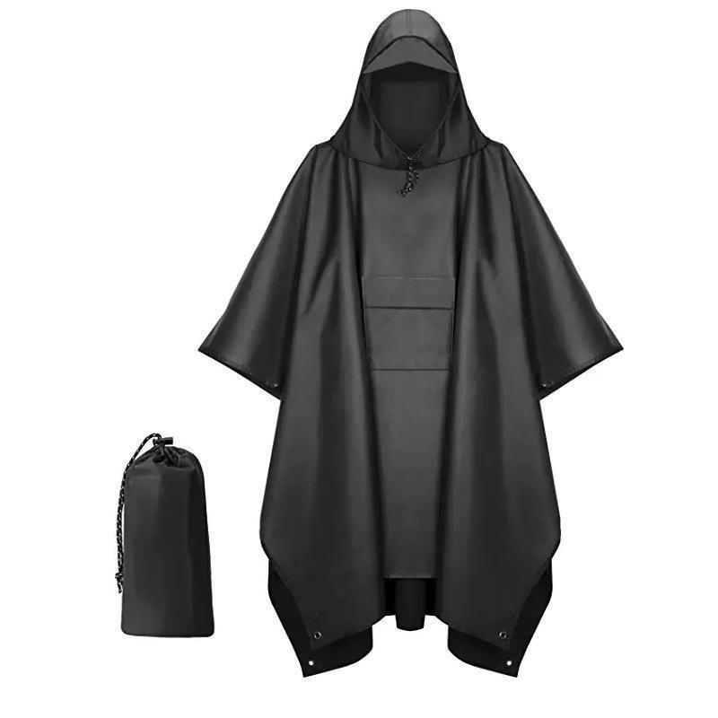 乐天商城 - 3in1レインコート レインポンチョ メンズ レディース 自転車 多機能 3way レインウェア/タープ/グランドシート 防水 帽子 多機能 耐久性 雨具 カッパ バイク キャンプ ピクニック 通勤 通学