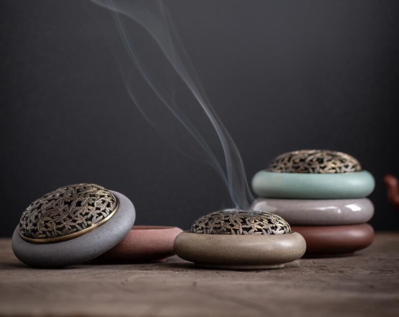 香炉 陶器 2点選択お得お香立手作りの逆流香バーナー、セラミック香 飾り家の装飾 仏具 和風 癒しプレゼント、誕生日セラミック香炉装飾品 小型香炉 家庭用室内香ディフューザー 白檀香 室内装飾