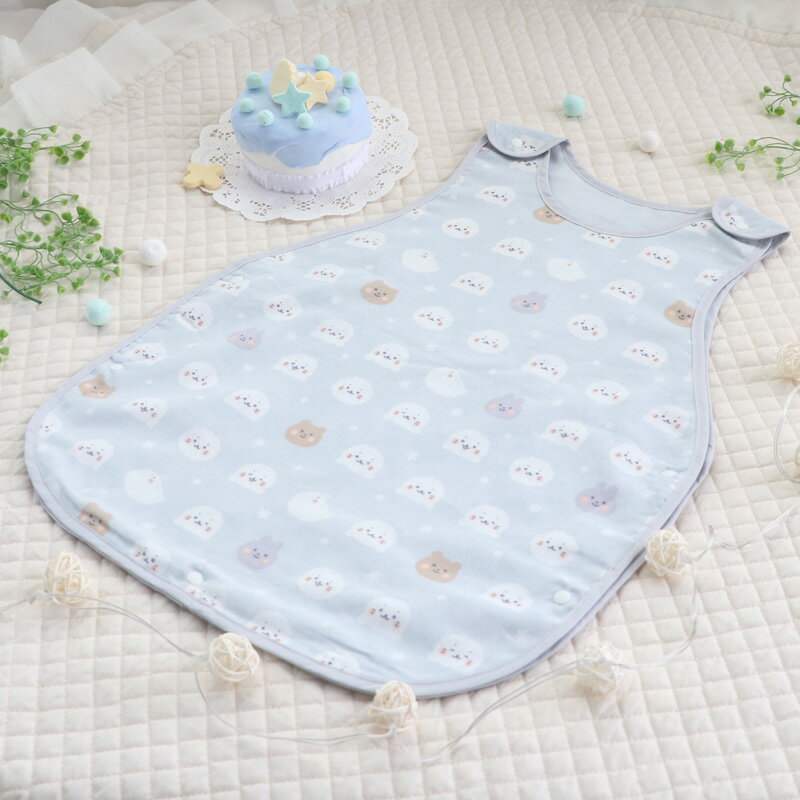 ☆SALE セール☆総柄 スリーパー 四重ガーゼ ベビー おくるみ 綿100％ ガーゼ ガーゼスリーパー ベビースリーパー お昼寝 寝巻 ロングベスト 赤ちゃん キッズ 新生児 出産祝い 出産準備 男の子 女の子 かわいい キャラクター あざらし アザラシ しろたん 2