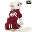 Lee 犬 服 冬 ロンパース ダブルフェイス 裏起毛 小型犬 | ランキング1位入賞 秋冬 LEE スウェット あったか お出かけ お散歩 おしゃれ かっこいい 暖か