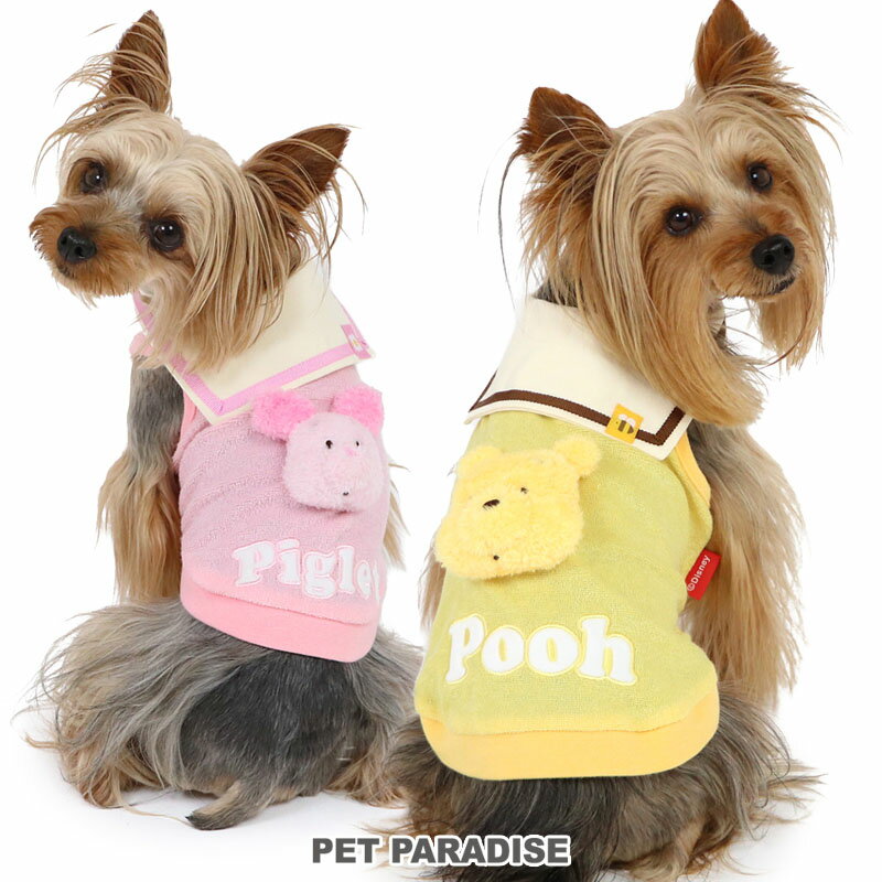 プー さん と ピグレット 【 ディズニー 公式 】 犬 服 ペットパラダイス タンクトップ くまのプーさん と 仲間たち かわいい おしゃれ お散歩 お出かけ サイズ 超小型犬 小型犬 中型犬 くま 熊 ピンク 黄色 キャラクター Disney Pooh and Pigletのサムネイル