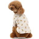 犬 服 春 くまちゃん 柄 のびのび リブ Tシャツ 小型犬 | 秋冬 かわいい キュート 女の子 部屋着 おしゃれ お散歩 お出かけ