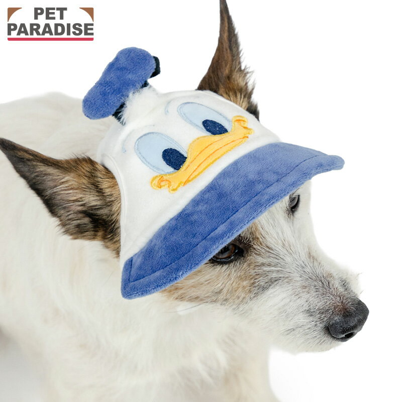 【ペットパラダイス公式】 ディズニー ドナルド 犬 服 夏 お顔 キャップ 超小型犬 小型犬 | ブルー つば付き 帽子 遮熱 日よけ カジュアル スポーツ お散歩 おしゃれ かわいい かっこいい キャラクター