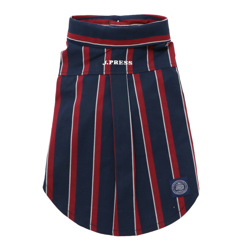 ☆【ペットパラダイス公式】 J.PRESS 犬 服 冬 レジメンタル ストライプ シャツ 小型犬 | ブランド カジュアル おしゃれ かわいい かっこいい ジェイプレス