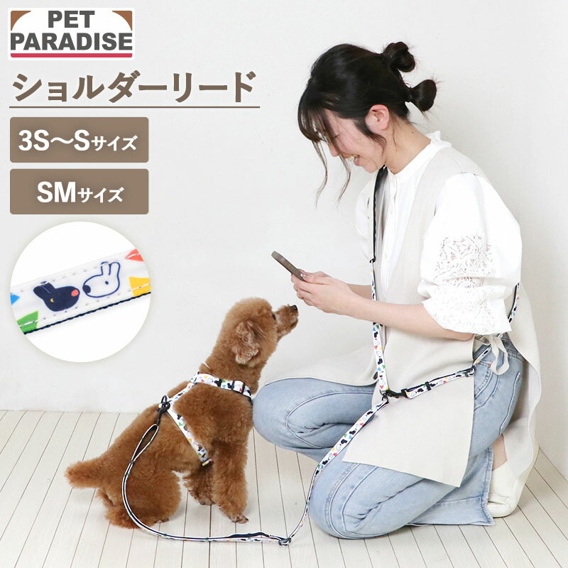 Rakuten - 【ペットパラダイス公式】 リサとガスパール 犬 リード 三角柄 ショルダー リード 小型犬 | ネイビー 反射 安全 安心 事故防止 おでかけ お出かけ お散歩 おさんぽ おしゃれ かわいい