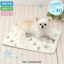 犬 クール マット 夏 (48×40cm) くまちゃん柄 クールマット 超小型犬 | 四角 涼しい ひんやり 接触冷感 ペット 夏用 猫 ペットベッド 車 洗え...