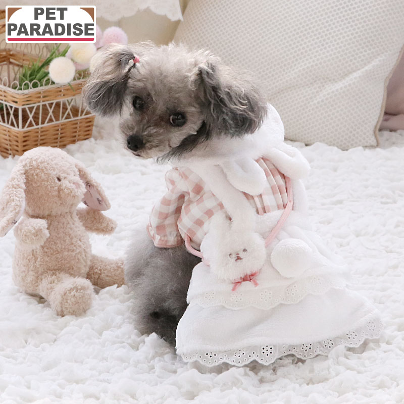 Rakuten - 犬 服 春 チェック うさぎ スカート 小型犬 | フリル レース ピンク ブランド カジュアル おしゃれ かわいい