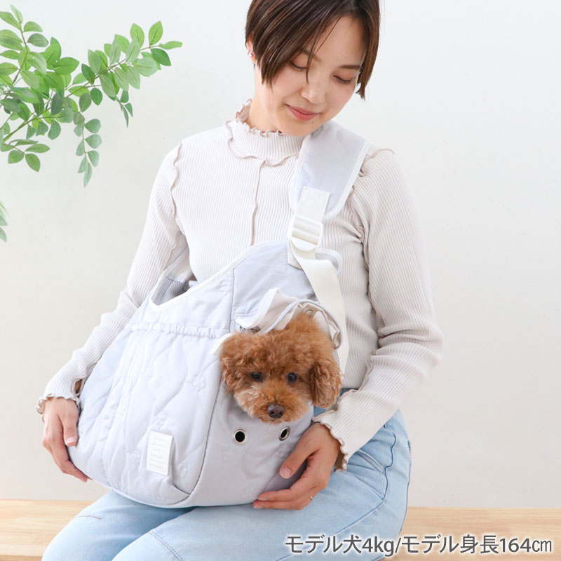 ペットパラダイス公式 犬 キャリーバッグ 小型犬 グレー | 飛び出し防止ストラップ...