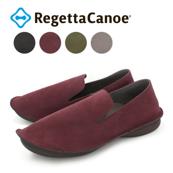 RegettaCanoe-リゲッタカヌー-CJBB-4611バブーシュオニグリオペラシューズスエード調ぺたんこパンプス履きやすい歩きやすいレディースのポイント対象リンク
