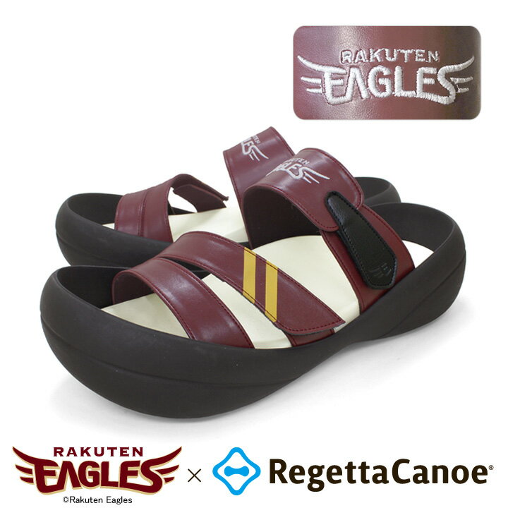PT10倍開催!24日0時から27日23時59分まで!楽天イーグルス リゲッタカヌー 12球団 コラボBCBF5137RE メンズ ビッグフット サンダル 東北 プロ野球 おしゃれ 履きやすい 歩きやすい ベルクロのサムネイル