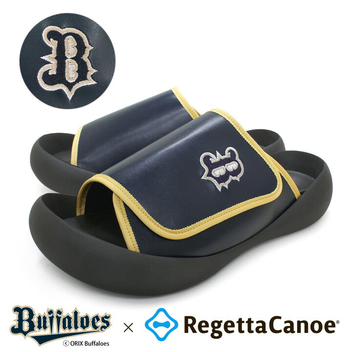 セール期間中 P10倍＆1,000円OFFクーポン配布中！オリックスバファローズ リゲッタカヌー 12球団　コラボBCMB5006BS メンズ サンダル ビッグフットライト ぺたんこ プロ野球 おしゃれ 履きやすい 歩きやすい 刺繍