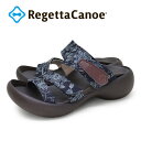 RegettaCanoe -リゲッタカヌー-CJEG-5254 エッグヒール 和柄 サンダル レディース 歩きやすい 履きやすい 痛くなりにくい