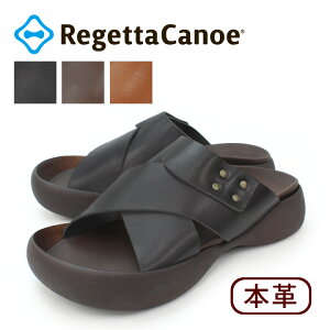 RegettaCanoe -リゲッタカヌー-CJOS-8505 メンズ　サンダル 本革 クロスデザイン お洒落　アンティーク　レザー 歩きやすい 履きやすい 日本製