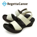 PT10倍キャンペーン開催中！16日1時59分まで★RegettaCanoe -リゲッタカヌー-CJLW-5522a ウェッジヒール 2本ベルト バ…