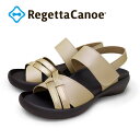 RegettaCanoe -リゲッタカヌー-CJFW-3501a フラットウェッジヒール バイカラー 編み込みクロスベルトサンダル