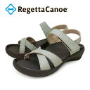 土日限定対象のサンダル10%OFF!クーポン配布中!RegettaCanoe-リゲッタカヌー- CJFW-3519 フラットウェッジヒール バックベルト サンダ...