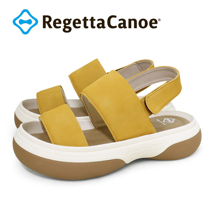 Rakuten - PT10倍キャンペーン開催！20日23時59分まで RegettaCanoe リゲッタカヌー CJFT-007 バックベルト パフィーサンダル ボリューム フリッツモ レディース 厚底 歩きやすい 履きやすい オシャレ ツートンカラーソール ぷくぷく パデッド