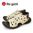 Re:getA リゲッタ R-286 パンチング サンダル 痛くなりにくい 歩きやすい 履きやすい グミサンダル 母の日 カバーサ…