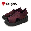 Re:getA -リゲッタ-RE-257 軽量 厚底 スポーツ ニットサンダル レディース 履きやすい 歩きやすい EVA